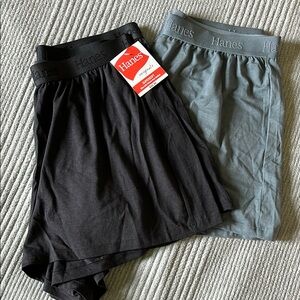 Hanes Classic Black and Gray Boxers